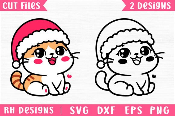 Christmas Cat SVG Cute Cat SVG Review for Embroidery Projects