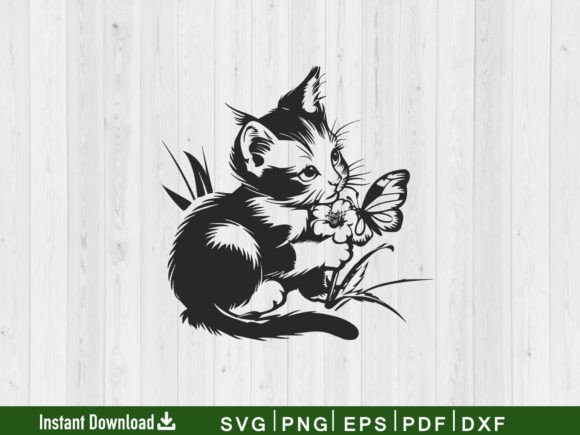 Cute Cat SVG Vector Silhouette File Review