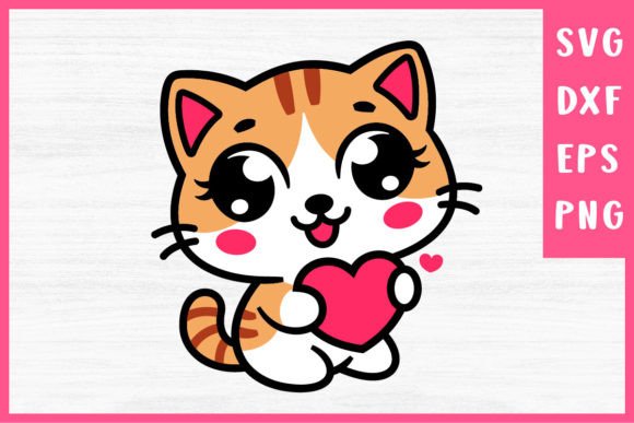 Cute Cat SVG with Heart Embroidery Design Review
