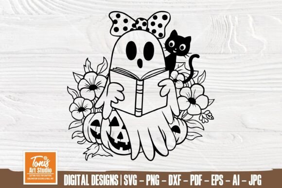 Cute Halloween Ghost and Cat SVG Review