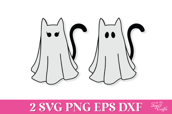 Cute Halloween Ghost Cat SVG Review