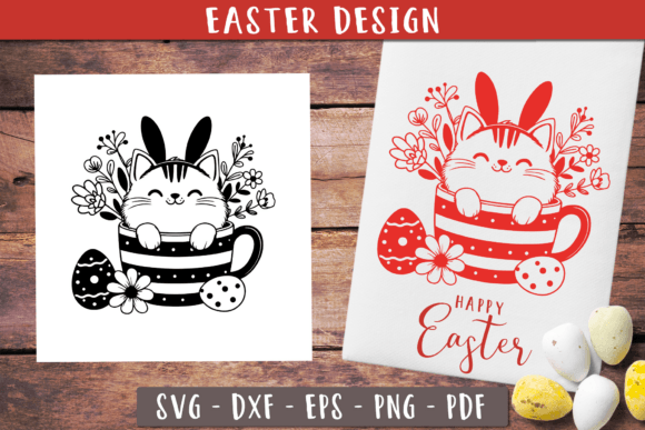 Easter Cat Svg Happy Easter Tea Towel Design Review