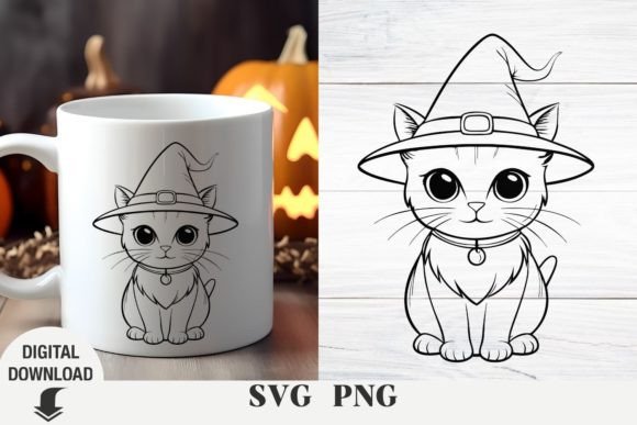 Halloween Cat Svg for Embroidery Projects