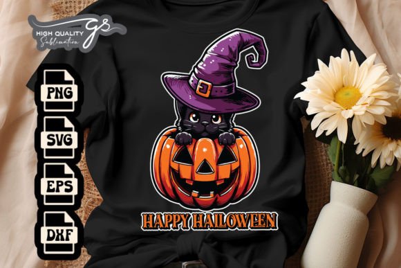 Happy Halloween Pumpkin Cute Cat SVG Review