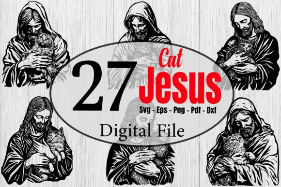 Jesus Holding a Cat Svg Bundle Review for Embroidery Projects