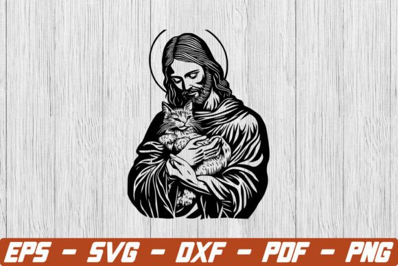 Jesus Holding a Cat Svg Review for Embroidery Projects
