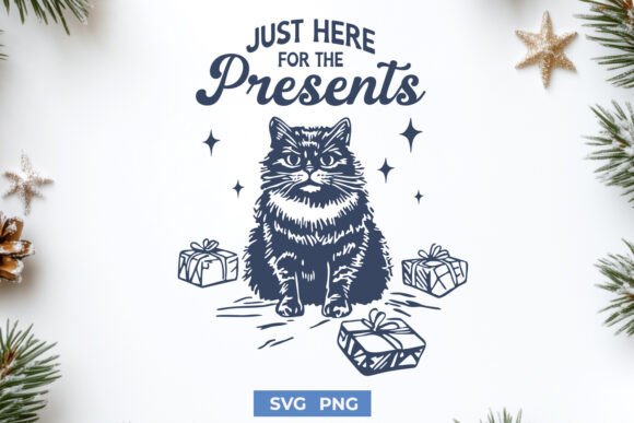 Just Here for the Presents Cat SVG Review