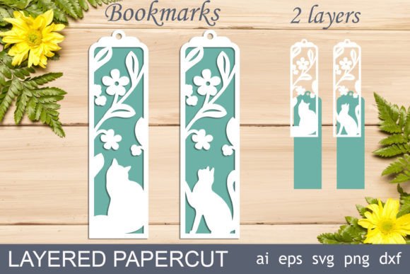 Layered Bookmarks with Cat Svg Review