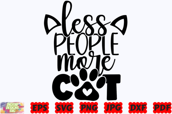 Less People More Cat SVG Review for Embroidery Projects
