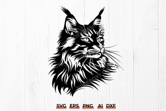 Majestic Maine Coon Cat SVG DXF Review