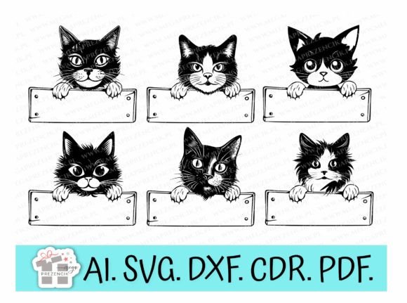 PEEKING CAT SVG for Embroidery Projects