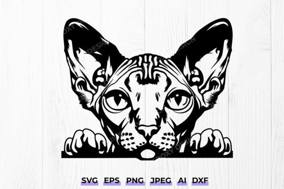 Peeking Sphynx Cat SVG Review