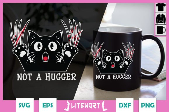 Sarcastic Cat SVG Not a Hugger Review