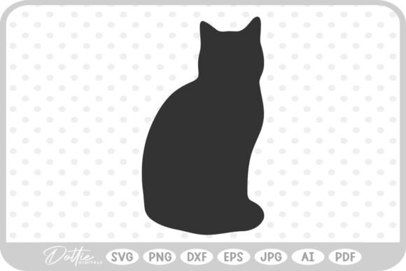 Sitting Cat SVG PNG DXF Review