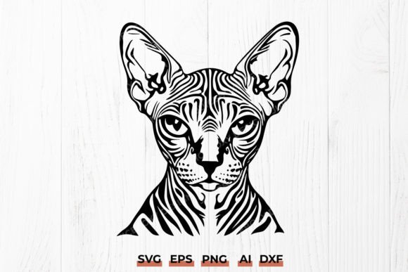 Sphynx Cat SVG for Embroidery Projects