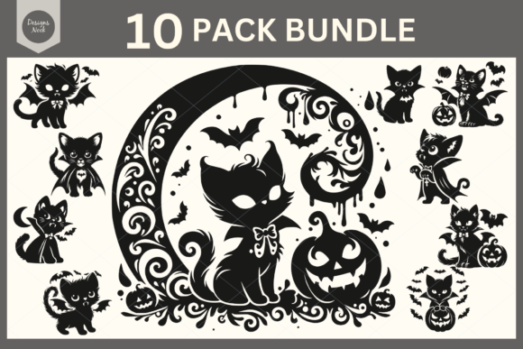 Vampire Kitten SVG Clipart Silhouette Review