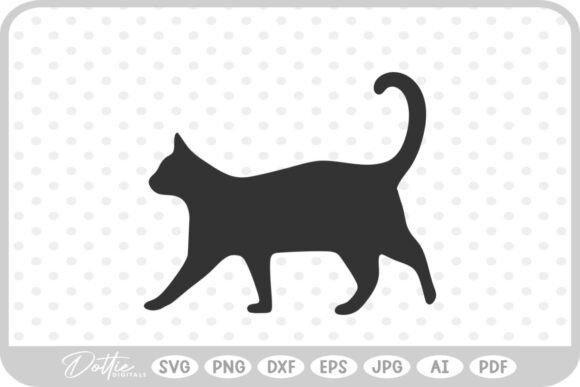 Walking Cat SVG PNG DXF Review for Embroidery Projects