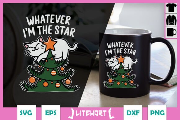Whatever I Am a Star Christmas Cat SVG Review